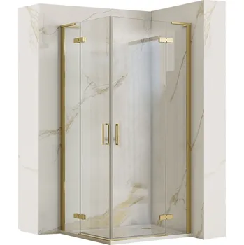 Rea REA/S - Sprchová kabina Hugo 80x90 Gold Brush Dveře: 80 Dveře: 90 KPL-K8410