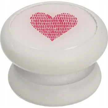 Nábytkové kování Nábytková úchytka GAMET GD07 bílá matná + V37 SRDCE