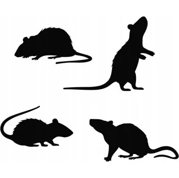 Party dekorace Papírové dekorace na Halloween - krysy, 4 ks