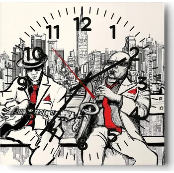 Hodiny Kuchyňské nástěnné hodiny 30x30 Hudba Skleněné hodiny do obýváku Moderní Tiché