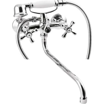 Vodovodní baterie INVENA - Vanová baterie ROMA, 30cm, otočný výtok typu S BW-24-00S-L