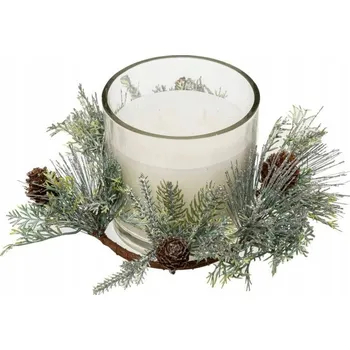 Svíčka VÁNOČNÍ SVÍČKA SE VĚNCEM svíčka 270 g