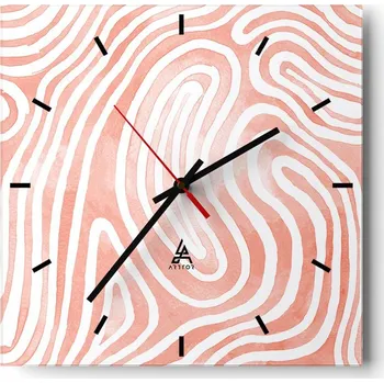 Hodiny Velké nástěnné hodiny 40x40 Minimalistické skleněné hodiny Tiché