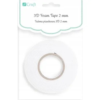 Lepicí páska 3D pěnová páska dpCraft GSTA-012 2 mm, 1,5 cm x 2,2 m, bílá