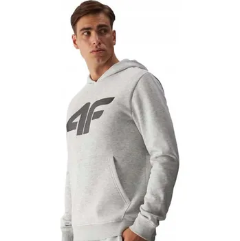 Pánská mikina PÁNSKÁ MIKINA 4F S KAPUCÍ TEPLÁ SPORTOVNÍ BAVLNA KLOKANKA SM1464 27M vel. XXL