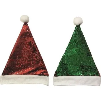 Čepice Mikulášská čepice z přeměňovacích flitrů 33 cm [A]