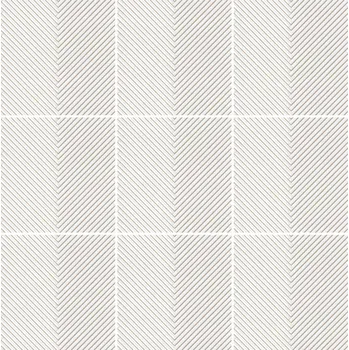 Fototapeta Samolepka na obklady do kuchyně a koupelny – minimalistický bílý vzor rybí kosti, 20x20 cm