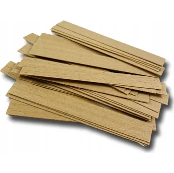 Obraz Dřevěné knoty do svíček 10 cm x 0,8 cm 50 Ks knotů