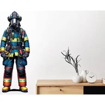 Samolepící dekorace Hasič 2 samolepka na zeď arch 47 x 130 cm