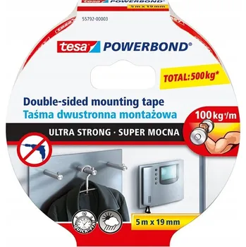 Lepicí páska Oboustranná montážní páska Tesa Powerbond Ultra Strong 19 mm x 5 m