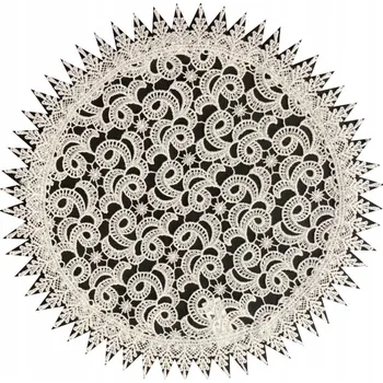 Papírový ubrousek Kulatý ubrousek 25 cm s krajkou, bílý