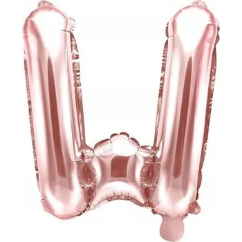 Balónek Fóliový balónek Písmeno W, 35 cm, růžové zlato