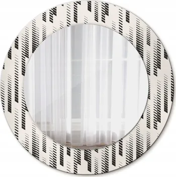 Zrcadlo Závěsné Zrcadlo se skleněným rámem, proužkovaný design, 50 cm