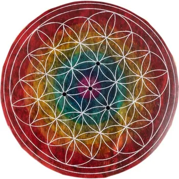 Vonná tyčinka Mramorový stojánek na vonné tyčinky Květ života - rainbow, Sittar