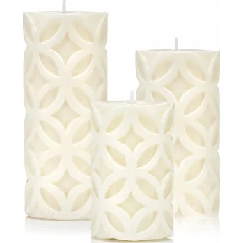 Svíčka Tradiční parafínová svíčka bez vůně Drobo 3 ks