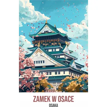 Plakát Plakát Hrad Ósaka bez rámu 67,5 x 95 cm