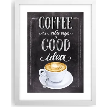 Obraz Obraz plakát v bílém rámu do obýváku 30x40 nápis foto plakáty na zeď
