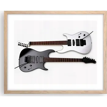 Obraz Obraz plakát na zeď v rámu světlý dub 50x40 hudba foto do obýváku