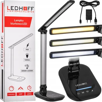 Lampička Stolní lampička Ledhoff černá/šedá, výkon až 9 W