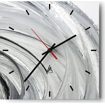 Hodiny Velké nástěnné hodiny 40x40 Minimalistické skleněné hodiny Tiché