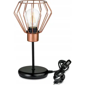 Lampička Noční lampa Stolní lampa loft na LED žárovku E27 Drátěná