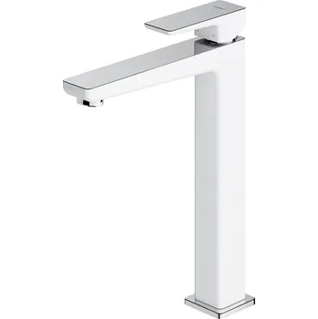 Vodovodní baterie OMNIRES - PARMA umyvadlová baterie vysoká chrom / bílá /CRB/ PM7412CRB