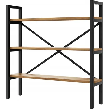 Knihovna Regál Loft industriální na knihy dub D3-20 120cm