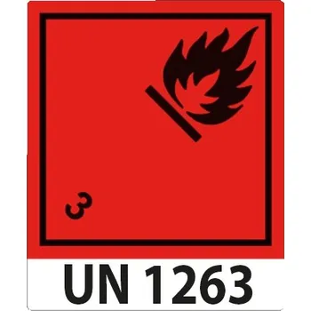 Speciální papír Samolepicí etiketa 100x120 mm - ADR 3 Tekuté zápalné materiály UN1090