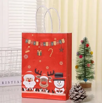 Dárková taška Vánoční papírová dárková dárková taška -L- 27x21x11 VÁNOČNÍ DÁREK