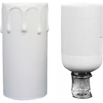 Svíčka Filtr svíčka s objímkou E27 / 86 mm bílá