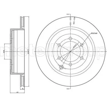 Brzdový kotouč Brzdový kotouč METELLI 23-1348C