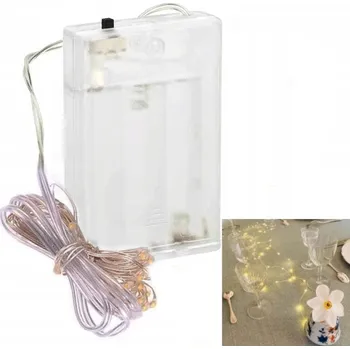 Vánoční dekorace Vánoční osvětlení na stromeček dekorativní světýlka na drátku na baterie 30 LED teplá bílá