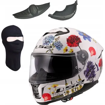 Helma na motorku Motocyklová přilba LS2 FF808 Stream II Flowers White XL