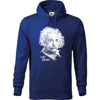 Dámská mikina Mikina - Albert Einstein Barva: Královská modrá (05), Velikost: XXL, Střih: Pánské