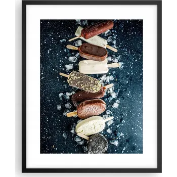 Obraz Foto obraz, plakát na zeď v černém rámu 40x50, zmrzlina, plakáty do obýváku