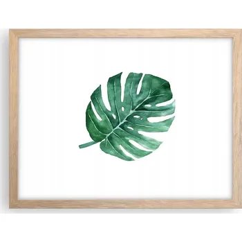 Obraz Obraz plakát v rámu světlý dub do obýváku 40x30 monstera foto na zeď