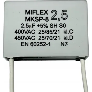Kondenzátor Kondenzátor motoru 2,5uF 400V 450V MIFLEX MKSP-8