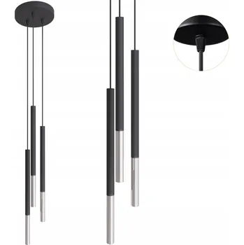 Závěsné svítidlo Frey 3-bodové 3xG9 kovové ocelové černo-stříbrné