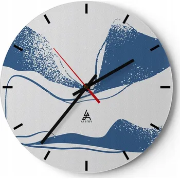 Hodiny Nástěnné hodiny do kuchyně 30x30 Minimalistické skleněné hodiny do obýváku Tiché