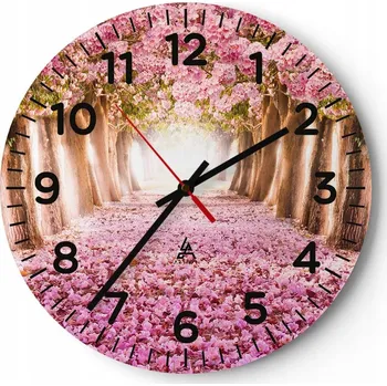 Hodiny Kuchyňské nástěnné hodiny 30x30 Krajina Moderní Skleněné hodiny do obýváku Tiché