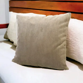 Povlak na dekorativní polštářek Světle hnědý dekorativní povlak na polštář s proužky 45x45