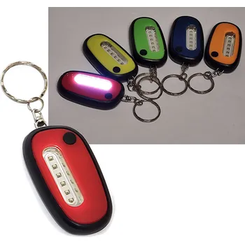 Svítilna přívěsek na klíče na klíče COB LED červená
