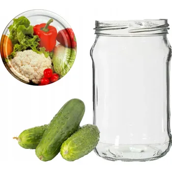 Sklenice 16 KS SKLENĚNÝCH SKLENICE 0,3 L + 66 MM ŠROUBOVACÍ VÍČKA NA ZAVAŘENINY DŽEMY, OKURKY