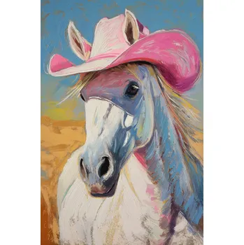 Plakát Plakát Růžový Klobouk bez rámu 61 x 91,5 cm