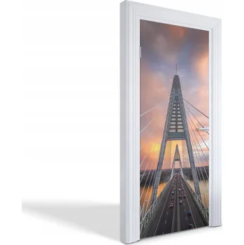 Obraz Samolepící dekorace ozdoba nálepka na dveře Most při západu slunce 85x205 cm