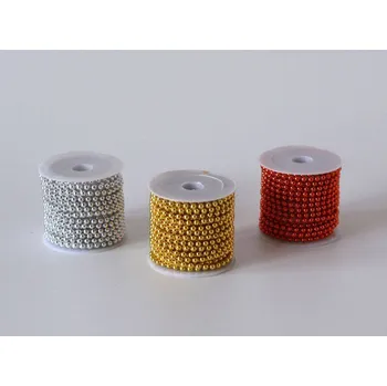 Řetízek Dekorační plastový řetízek Ø 3 mm ZLATÝ