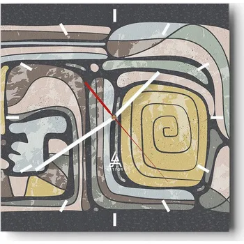 Hodiny Velké nástěnné hodiny 40x40 Abstrakce Skleněné tiché hodiny