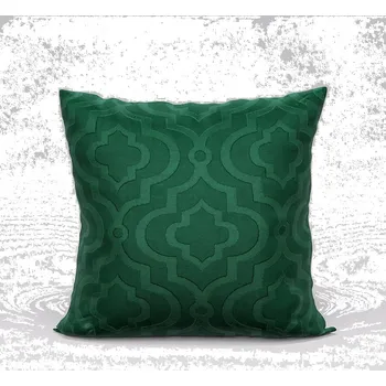 Povlak na dekorativní polštářek Dekorativní povlak na polštář Zeleň Lahvově zelená, šitý v Polsku
