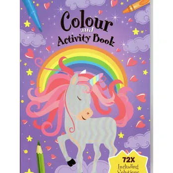 omalovánky JEDNOROŽEC Omalovánky úkoly hry hádanky bludiště 72 stran