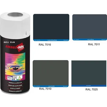 Barva ve spreji ŠEDÝ tmavý AKRYLOVÝ LAK ve spreji AMBROSOL profesjonal-line HQ 1233